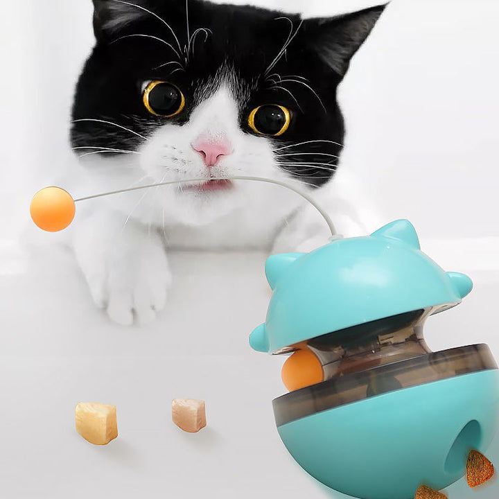 Puzzle Rotating Ball Tumbler Interactive Toy For Cat