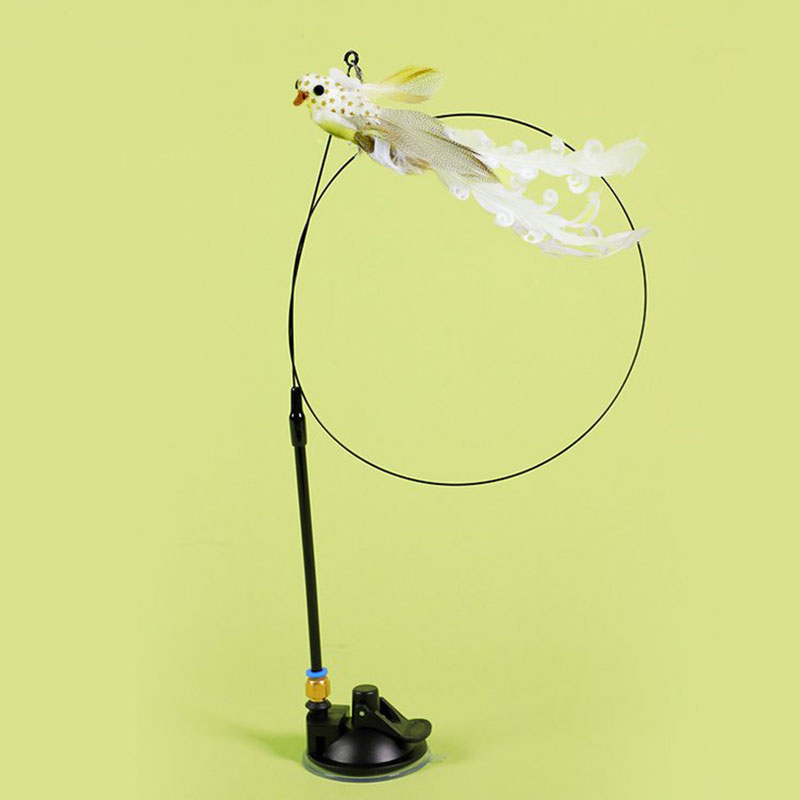 2 in 1 Detachable Interactive Feather Teasing Cat Toy