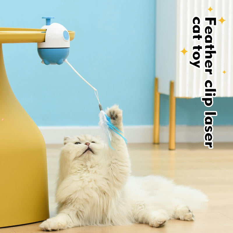 Feather Clip Laser Cat Toy