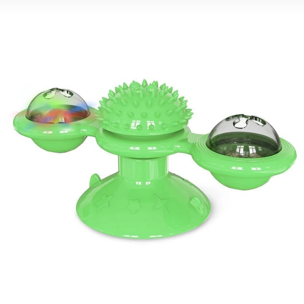 Butterfly Spinning Windmill Toothbrush Clean Cats Toys