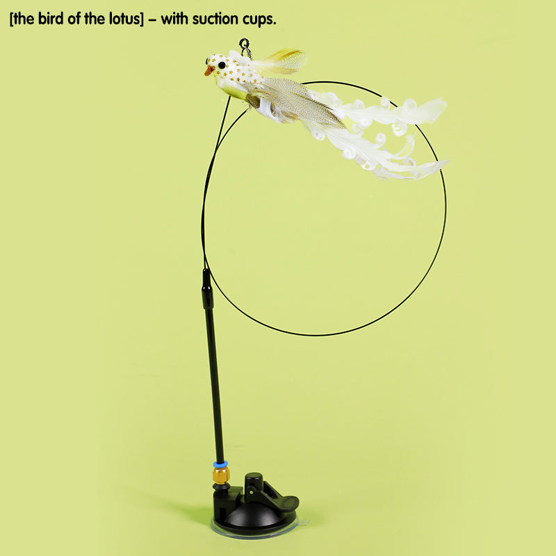 Detachable Feather Teaser Interactive Cat Toy With Strong Suction Cups
