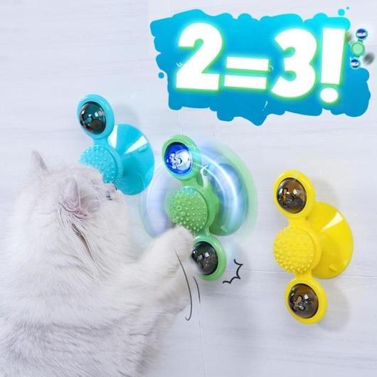 Butterfly Spinning Windmill Toothbrush Clean Cats Toys