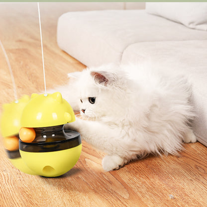 Puzzle Rotating Ball Tumbler Interactive Toy For Cat