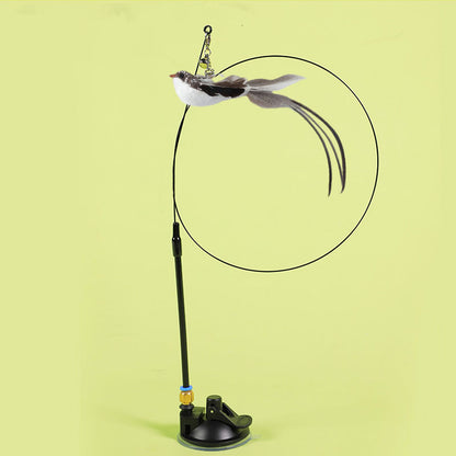 2 in 1 Detachable Interactive Feather Teasing Cat Toy
