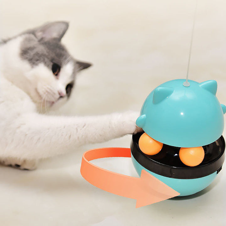 Puzzle Rotating Ball Tumbler Interactive Toy For Cat
