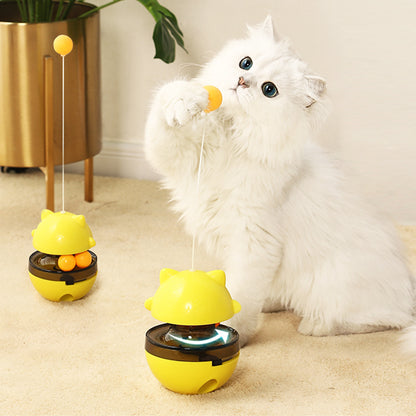 Puzzle Rotating Ball Tumbler Interactive Toy For Cat