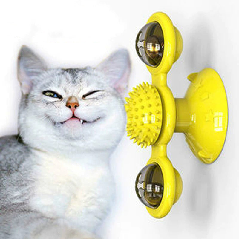 Butterfly Spinning Windmill Toothbrush Clean Cats Toys