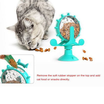 Interactive Cat Treat Puzzle Toy - Pets Food Slow Leak Dispenser - Pet IQ Training Toy - Stop Overeating