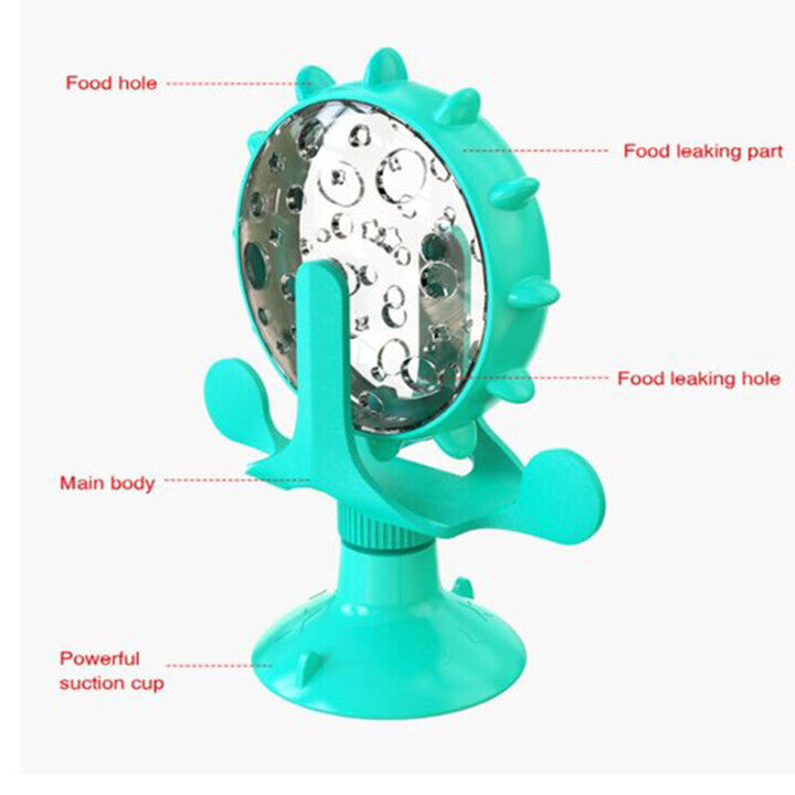 Interactive Cat Treat Puzzle Toy - Pets Food Slow Leak Dispenser - Pet IQ Training Toy - Stop Overeating