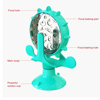 Interactive Cat Treat Puzzle Toy - Pets Food Slow Leak Dispenser - Pet IQ Training Toy - Stop Overeating