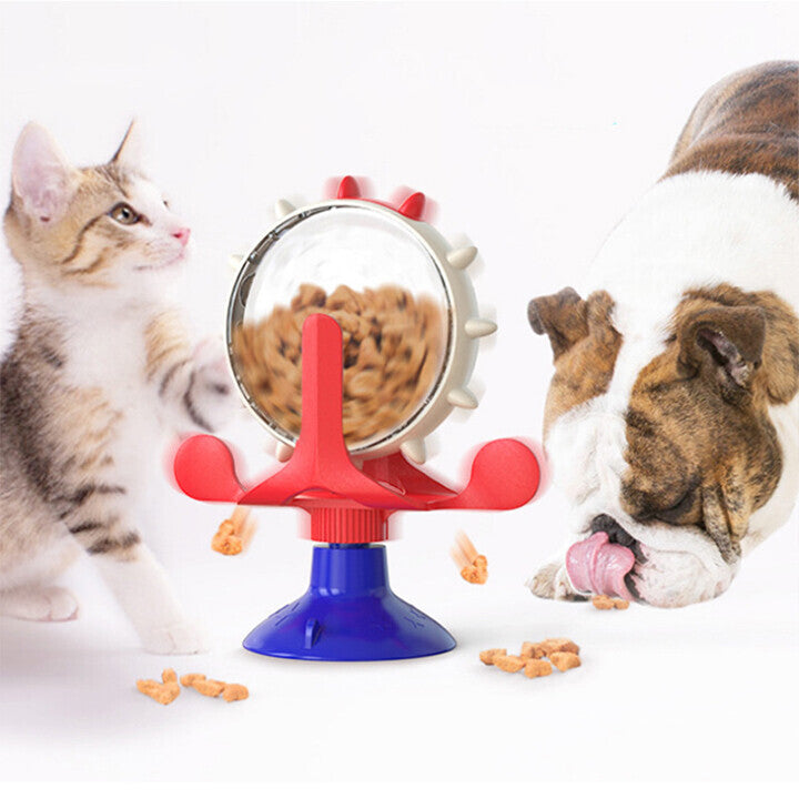 Interactive Cat Treat Puzzle Toy - Pets Food Slow Leak Dispenser - Pet IQ Training Toy - Stop Overeating