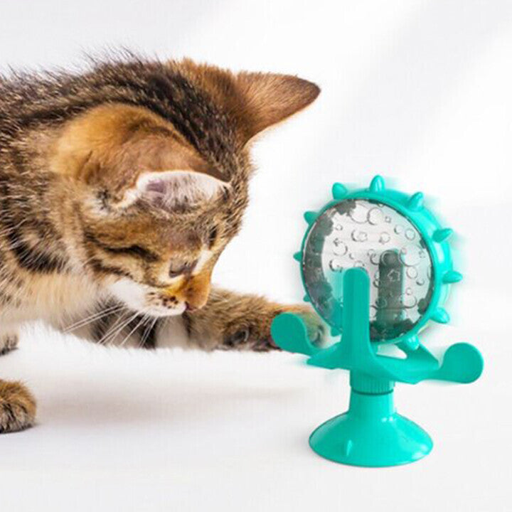 Interactive Cat Treat Puzzle Toy - Pets Food Slow Leak Dispenser - Pet IQ Training Toy - Stop Overeating
