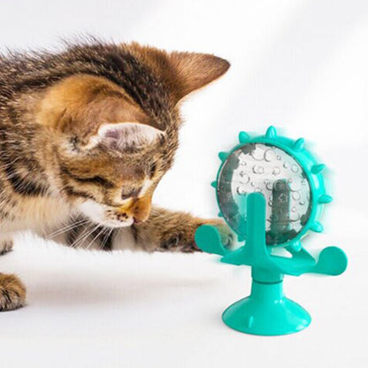 Interactive Cat Treat Puzzle Toy - Pets Food Slow Leak Dispenser - Pet IQ Training Toy - Stop Overeating