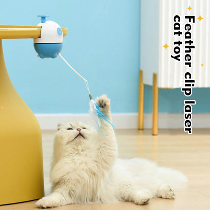 Feather Clip Laser Cat Toy