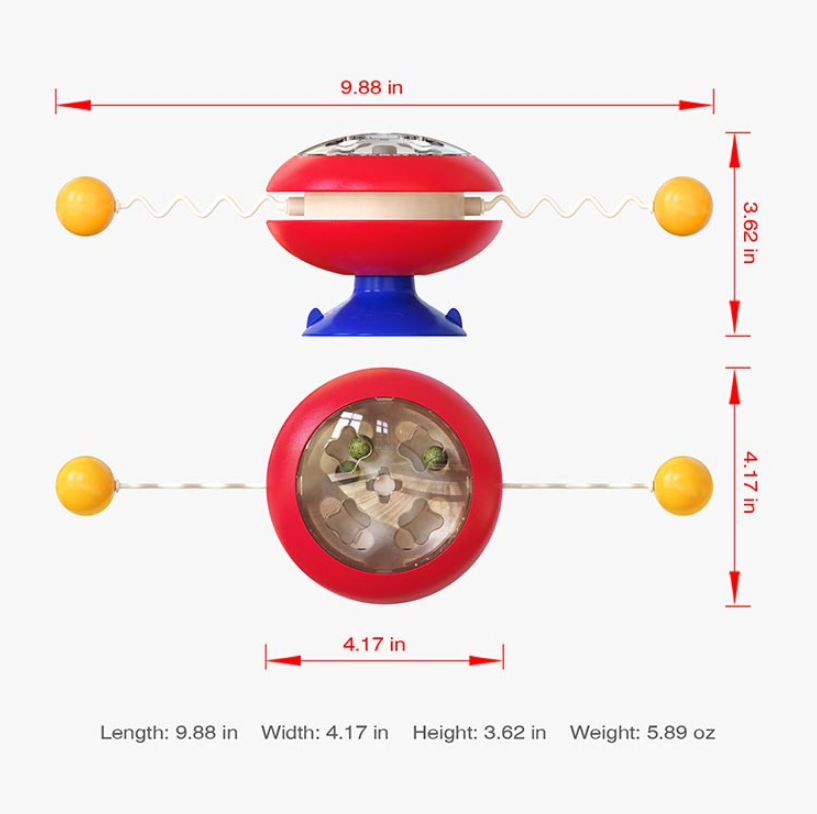 Interactive Rotating Turntable Indoor Cat Toy with Catnip