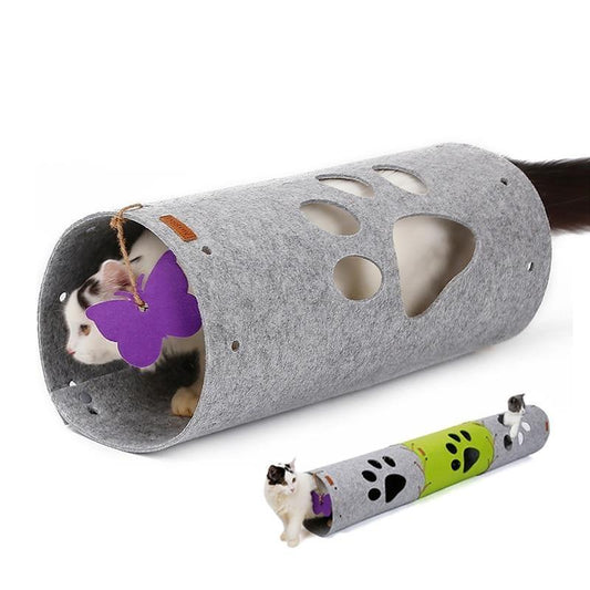Collapsible Pet Felt Tunnel Toy