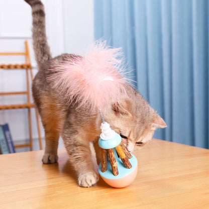 Silvervine Feather Tumbler Interactive Cat Toy