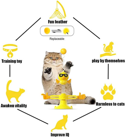 Windmill Chick Interactive Cat Toy