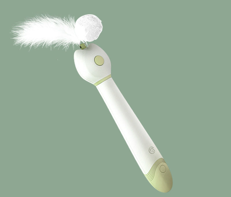 Multifunctional Retractable Laser Feather Cat Toy Wand