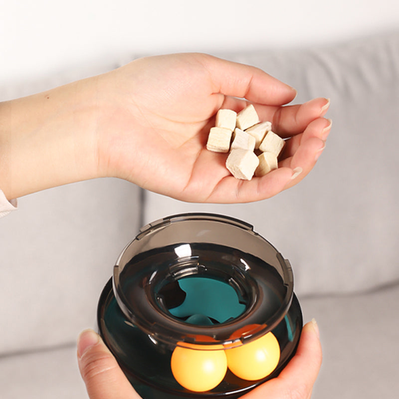 Puzzle Rotating Ball Tumbler Interactive Toy For Cat
