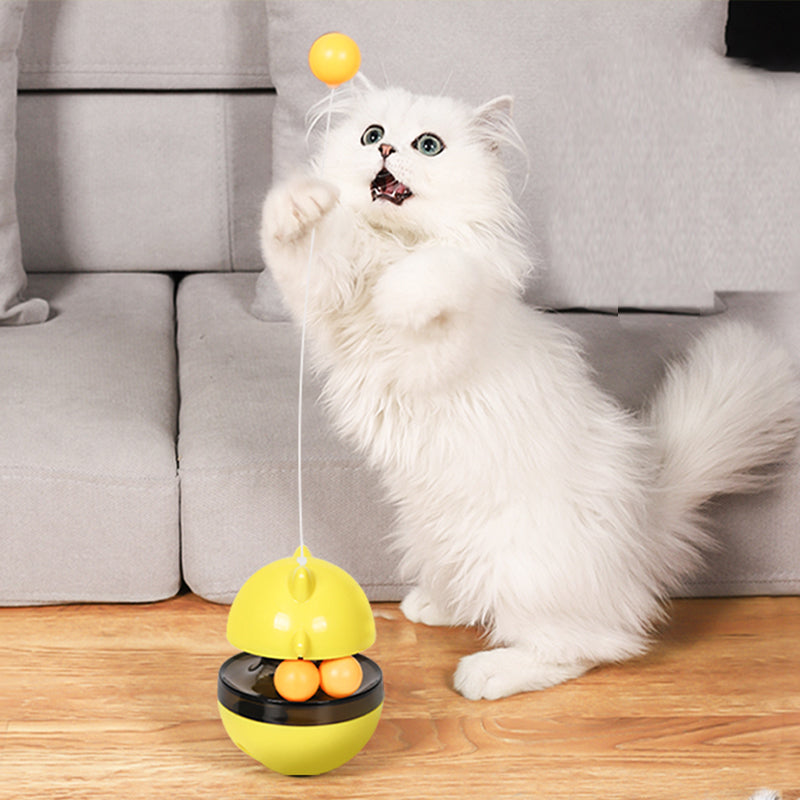 Puzzle Rotating Ball Tumbler Interactive Toy For Cat