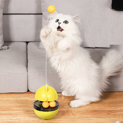 Puzzle Rotating Ball Tumbler Interactive Toy For Cat